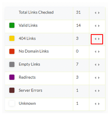 Arrow to navigate between links