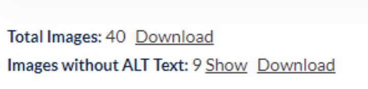 Images without alt text 