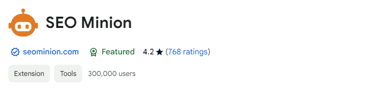 SEO Minion extension